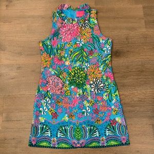 Lilly Pulitzer Adalina Short Ruffle Romper Seabreeze Blue Walking On Sunshine